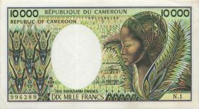 Kamerun / Cameroun P.23a 10000 Francs (1984) (3+) 