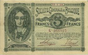 R.435: Besetzung Belgien 5 Francs 1917 (3+) 