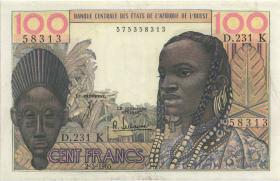 West-Afr.Staaten/West African States P.701Ke 100 Francs 1965 Senegal (3+) 