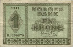 Norwegen / Norway P.15a 1 Krone 1941 (3) 