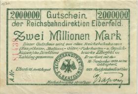 PS1188 Reichsbahn Elberfeld 2 Millionenn Mark 1923 (3) 