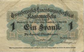 Luxemburg / Luxembourg P.27 1 Francs 1918 (3) 