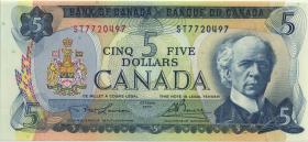 Canada P.087b 5 Dollars 1972 (1) 