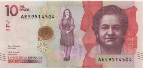 Kolumbien / Colombia P.460c 10.000 Pesos 2017 (1) 