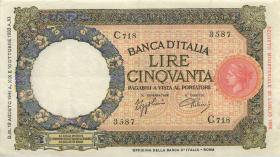 Italien / Italy P.057 50 Lire 19.8.1941 (3+) 