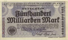PS1225 Reichsbahn Frankfurt 500 Milliarden Mark 1923 (1/1-) 