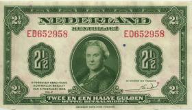 Niederlande / Netherlands P.065 2,50 Gulden 1945 (2) 