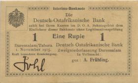 R.918c: 1 Rupie 1915 F (1) Unterschrift Pohl 