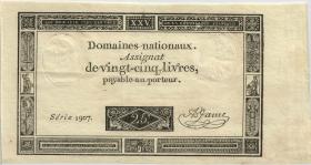 Frankreich / France P.A071 Assignat 25 Livres 1793 (1-) 