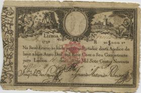 Portugal P.05 10.000 Reis 1798 (5) 