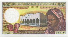 Komoren / Comoros P.10b2 500 Francs (1994) (1) 