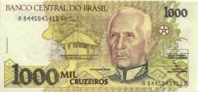 Brasilien / Brazil P.231b 1000 Cruzeiros (1991) (1) 