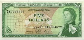 Ost Karibik / East Caribbean P.14h 5 Dollars (1965) (1-) 