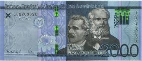 Dom. Republik/Dominican Republic P.194e 2000 Pesos Dominicanos 2021 (1) 1993 (1) 