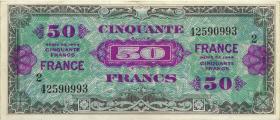 Frankreich / France P.122a 50 Francs 1944 (2) 