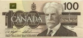 Canada P.099c 100 Dollars 1988 (2) 