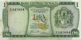 Malta P.31f 1 Lira 1967 (1973) (3) 