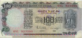Indien / India P.085A 100 Rupien (1985-90) (3+) 