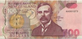Neuseeland / New Zealand P.181 100 Dollars (1992) AA 001073 (1) 