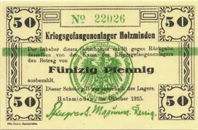 Kriegsgefangenenlager Holzminden 50 Pfennig  1915 (1) 