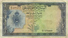 Libyen / Libya P.25 1 Libyan Pound L.1963 (3-) 