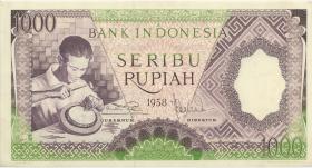 Indonesien / Indonesia P.062 1000 Rupien 1958 (1-) 