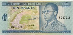 Kongo / Congo P.009a 10 Makuta 2.1.1967 (2) 