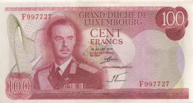 Luxemburg / Luxembourg P.56 100 Francs 1970 F (1) 997727 