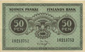 Finnland / Finland P.034 50 Pennia 1918 (2) 