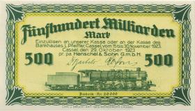 Notgeld Henschel & Sohn 500 Milliarden Mark 1923 (1) 
