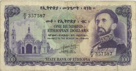 Äthiopien / Ethiopia P.23b 100 Dollars (1961) (3-) 
