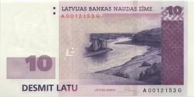 Lettland / Latvia P.54 10 Latu 2008 A 0012153 (1) 