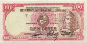 Uruguay P.043 100 Pesos (1967) (3) 
