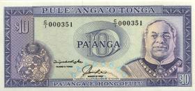 Tonga P.28 10 Pa´anga (1992-95) (1) low number 