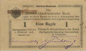R.929i: Deutsch-Ostafrika 1 Rupie 1916 P3 (2) 