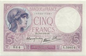 Frankreich / France P.083 5 Francs 3.8.1939 (1) 