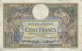 Frankreich / France P.071a 100 Francs 1919 (3) 