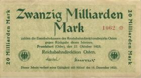 PS1232b Reichsbahn Frankfurt/Oder 20 Milliarden Mark 1923 (3) 