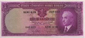 Türkei / Turkey P.135 1 Lira 1930 (1942) (1-) 