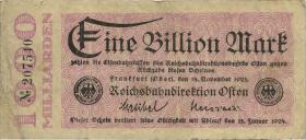 PS1237 Reichsbahn Frankfurt / Oder 1 Billion Mark 1923 (3-) 