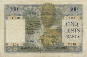 Madagaskar P.47a 500 Francs 1951 (3) 