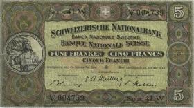 Schweiz / Switzerland P.11n 5 Franken 1949 (3) 