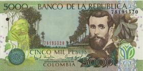 Kolumbien / Colombia P.447b 5.000 Pesos 2.4.1998 (1) 