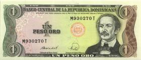 Dom. Republik/Dominican Republic P.126c 1 Pesos Oro 1988 (1) 