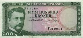 Island / Iceland P.45 500 Kronen 1961 (2) 