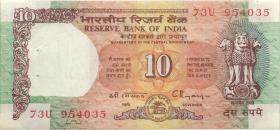 Indien / India P.088c 10 Rupien (1992-) A (2) 