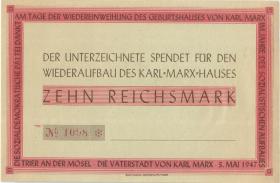 10 Reichsmark Spende 5.5.1947 Karl-Marx-Haus (1) 