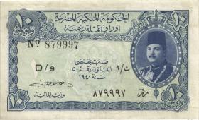Ägypten / Egypt P.168a 10 Piaster 1940 (3+) 