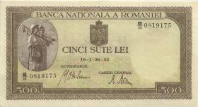Rumänien / Romania P.051 500 Lei 1942 (2) 