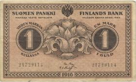Finnland / Finland P.019G 1 Markkaa 1916 (3) 
